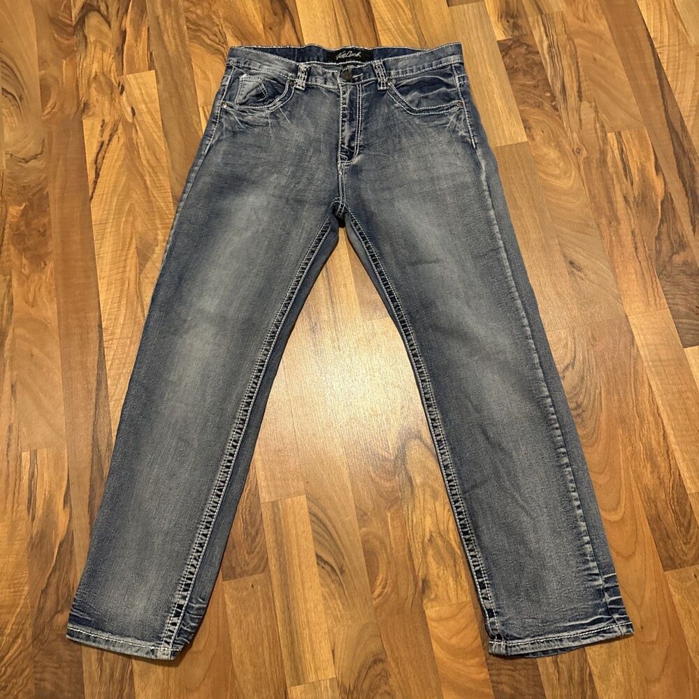 True Luck Vintage Y2K Embroidered Washed Denim Jeans Size 34x30